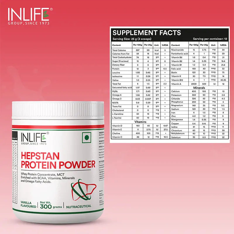 Inlife Hepstan Protein Powder Supplement | 300g (Vanilla) - 3