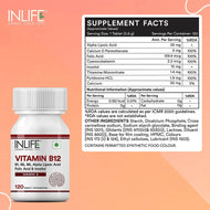 Inlife Vitamin B12 Supplement with ALA, Folic Acid ; Inositol | 120 Tablets (RDA Compliant)