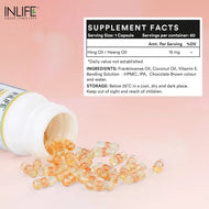Inlife Hing Oil Capsules (Asafoetida) Supplement, 15mg | 60 Veg. Capsules