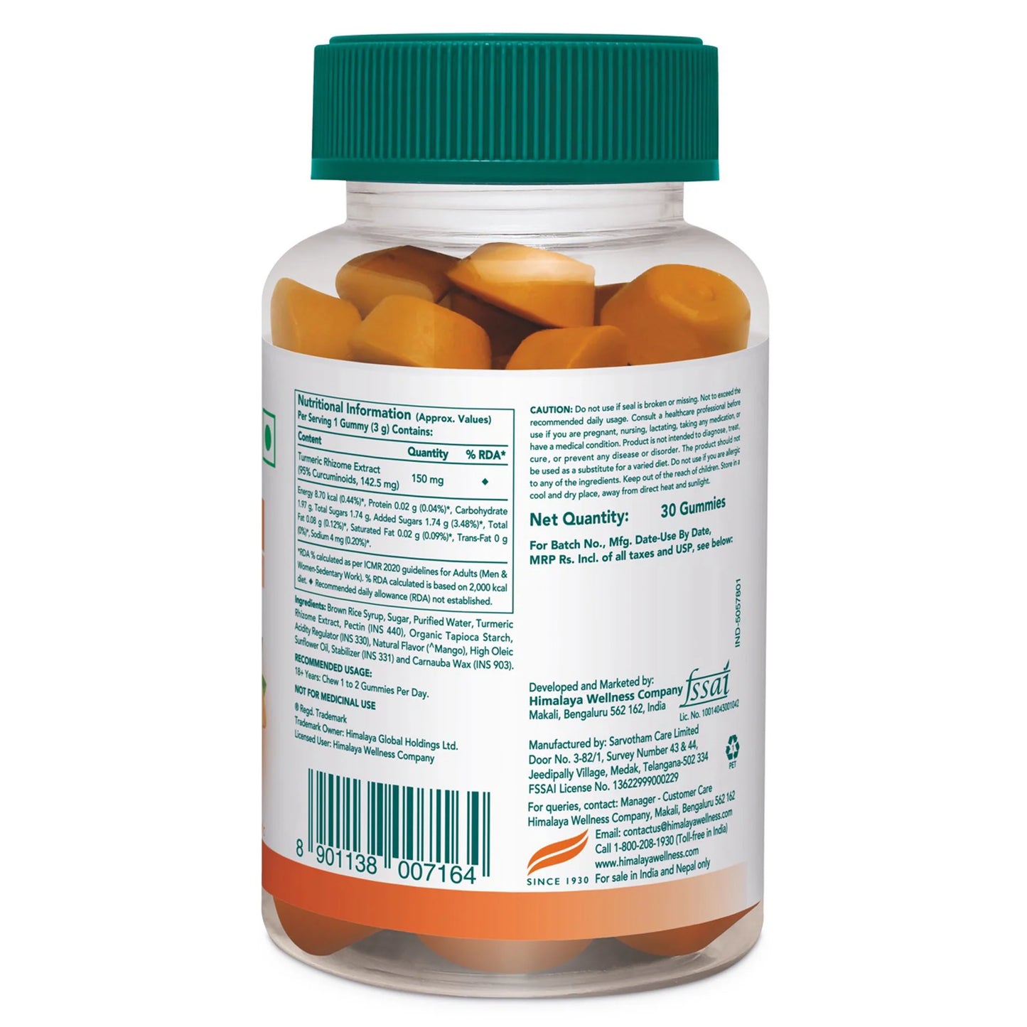 Bottle of supplements with a green cap on a white background