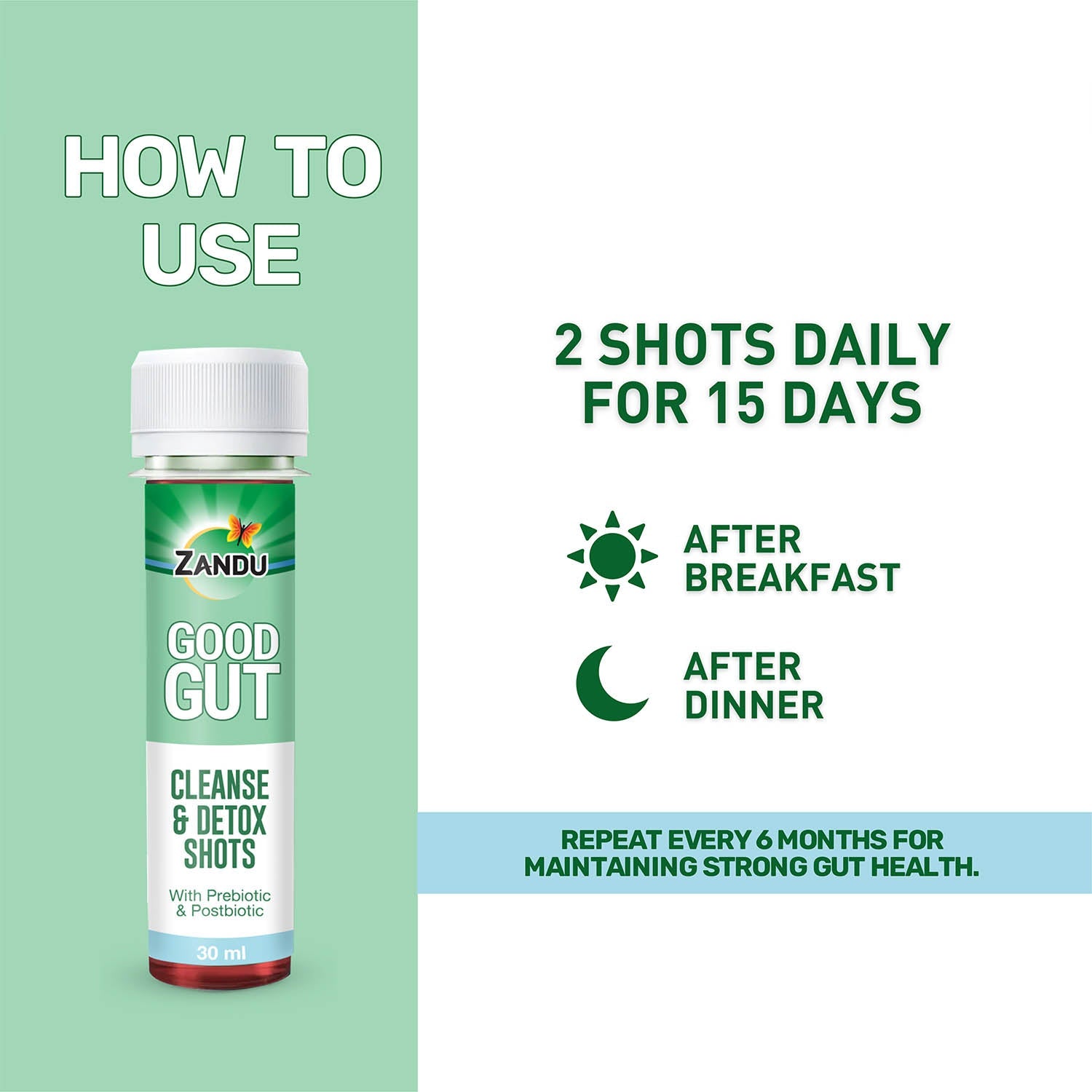 Zandu Good Gut Cleanse & Detox 30 Shots