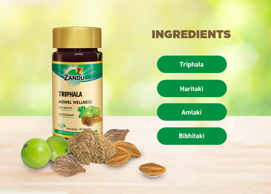 Zandu Pure Triphala 90 Capsules