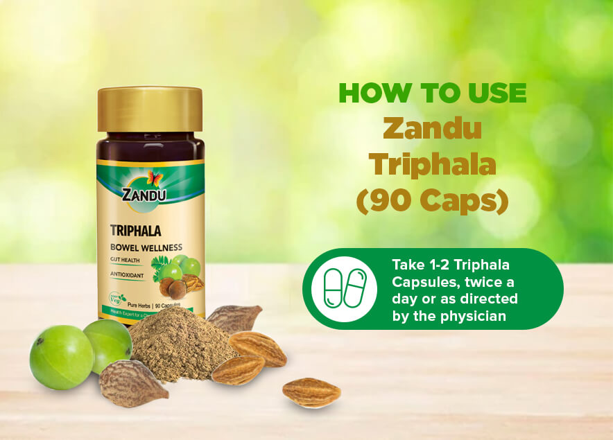 Zandu Pure Triphala 90 Capsules