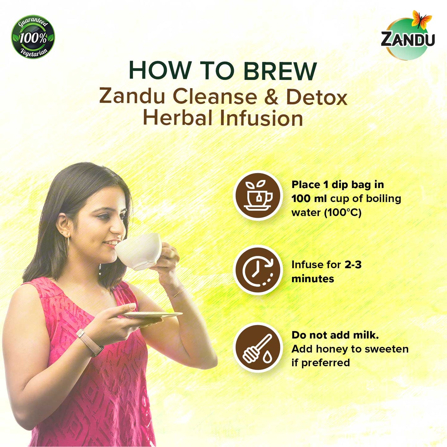 Zandu Cleanse & Detox Tea - Natural Body Detox 25 Teabags (Pack Of 2)