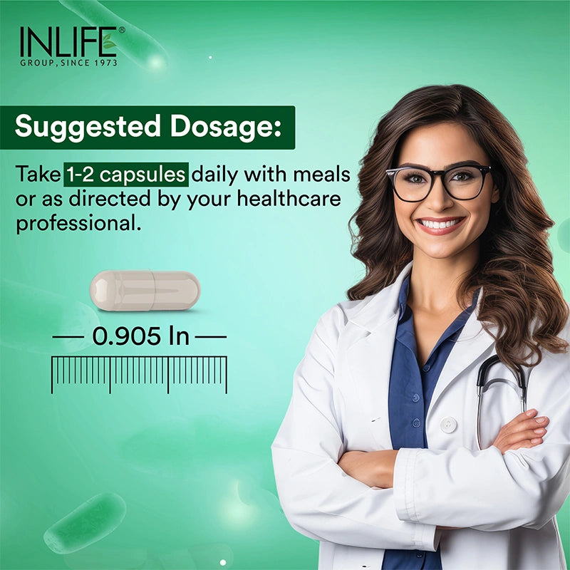 Inlife Prebiotic & Probiotics Forte | 25 Billion, 14 Probiotic Strains | Veg. Capsules - 4