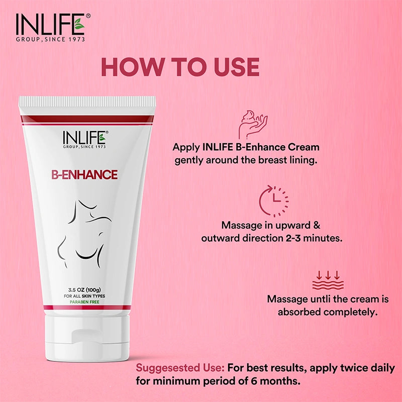 Inlife Natural B-Enhance Cream | Ayurvedic | 100g