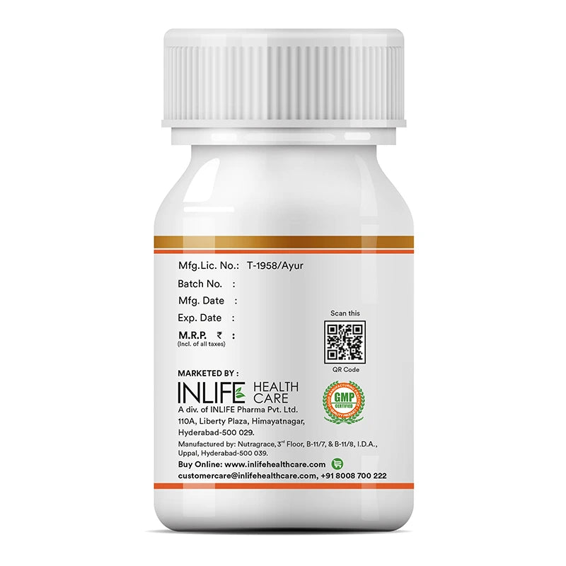 Inlife Flaxseed Oil Omega 3, 6, 9 Fatty Acids Supplement | 500mg | Veg. Capsules - 6