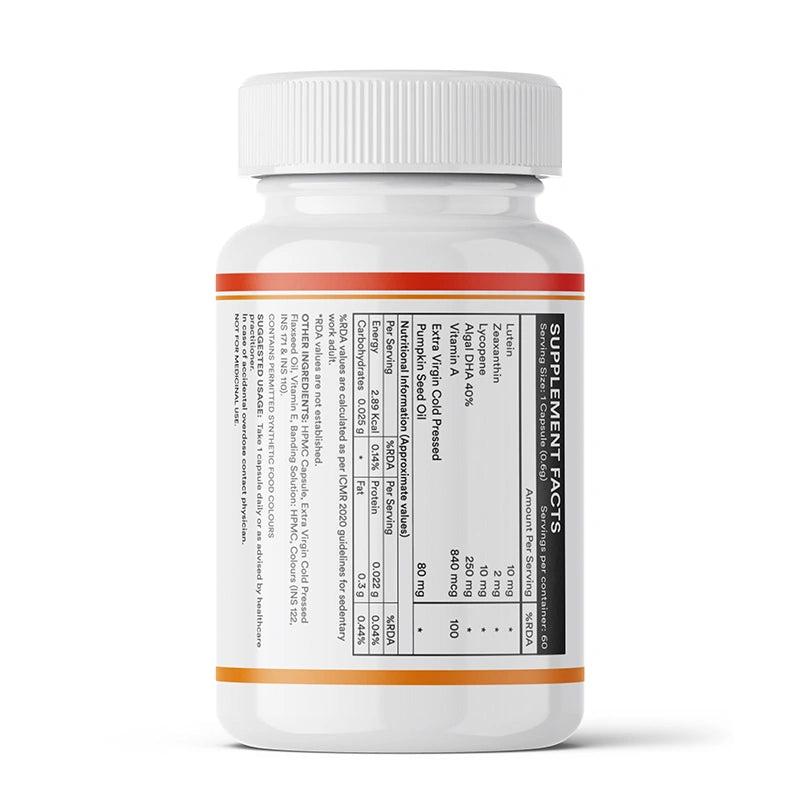 Inlife Natural Lutein & Zeaxanthin Liquid Filled Veg. Capsules | Eye Health & Antioxidant Support - 5