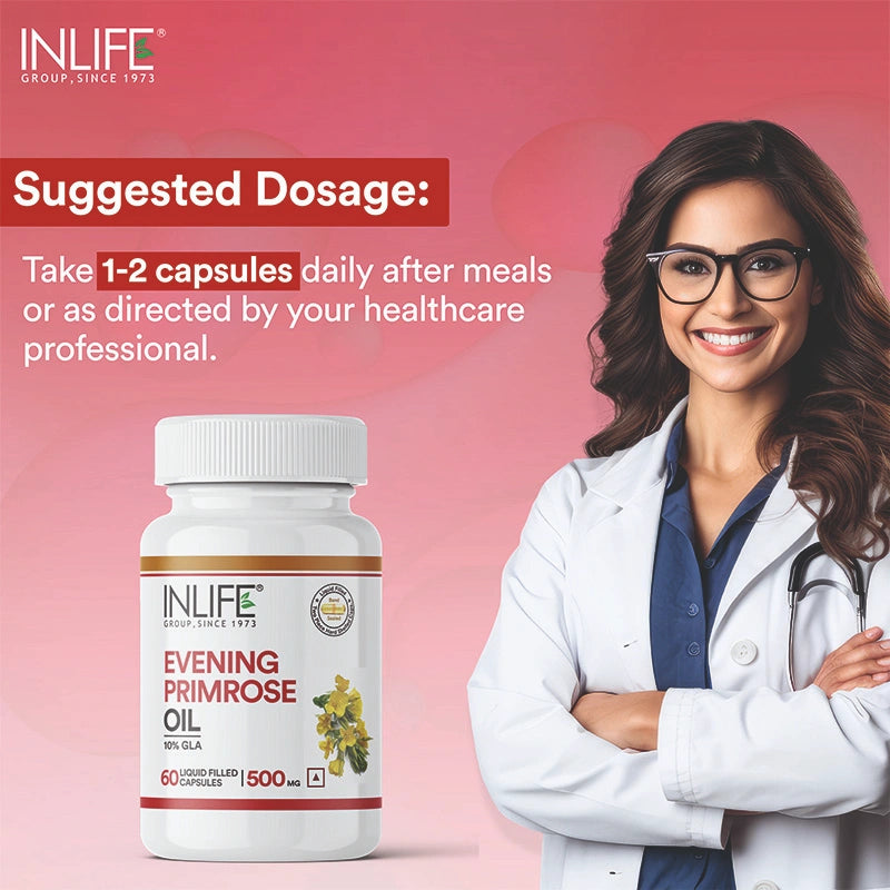 Inlife Evening Primrose Oil Supplement, 500mg Capsules - 5