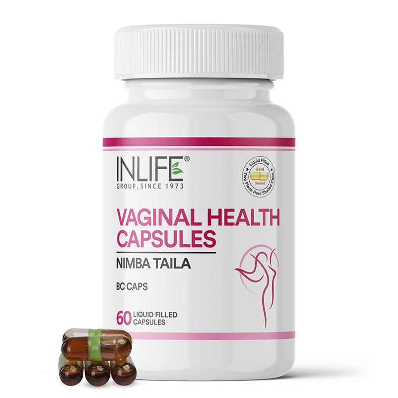 Inlife BC Caps – Vaginal Hygiene Support with Neem Seed Oil (Nimba Taila) | Liquid-Filled 60 Capsules