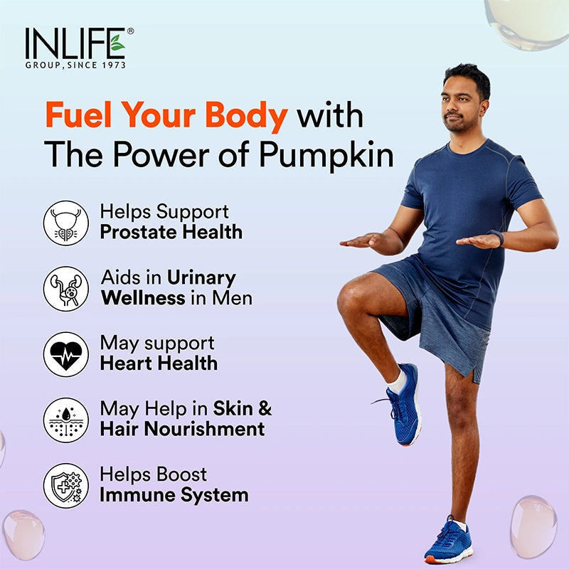 Inlife Pumpkin Seed Oil Capsules | Extra Virgin Cold Pressed Pure Oil | Plant-Based Phytosterols | 60 Veg. Capsules - 8