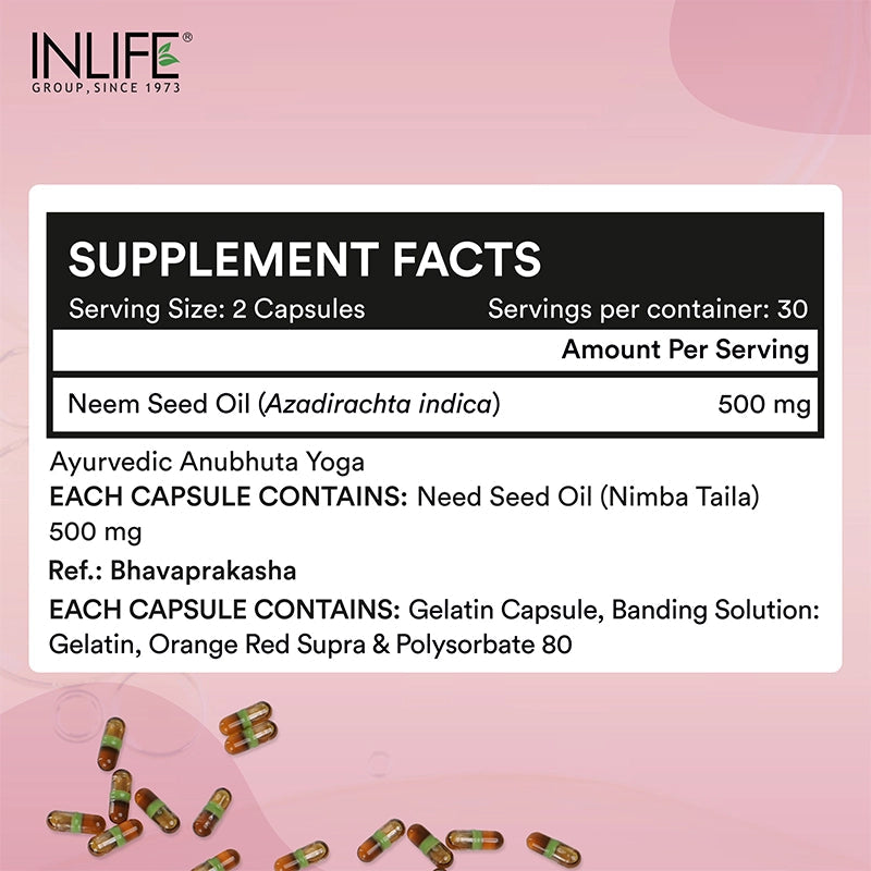 Inlife BC Caps – Vaginal Hygiene Support with Neem Seed Oil (Nimba Taila) | Liquid-Filled Capsules - 3