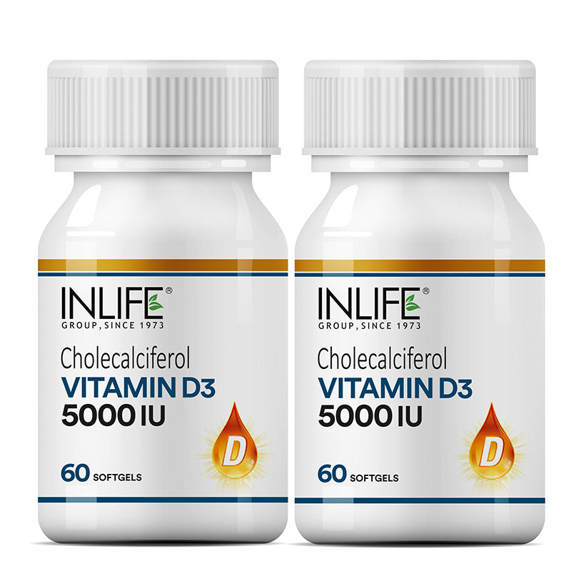 Inlife Vitamin D3 5000 IU Cholecalciferol Softgels - 11
