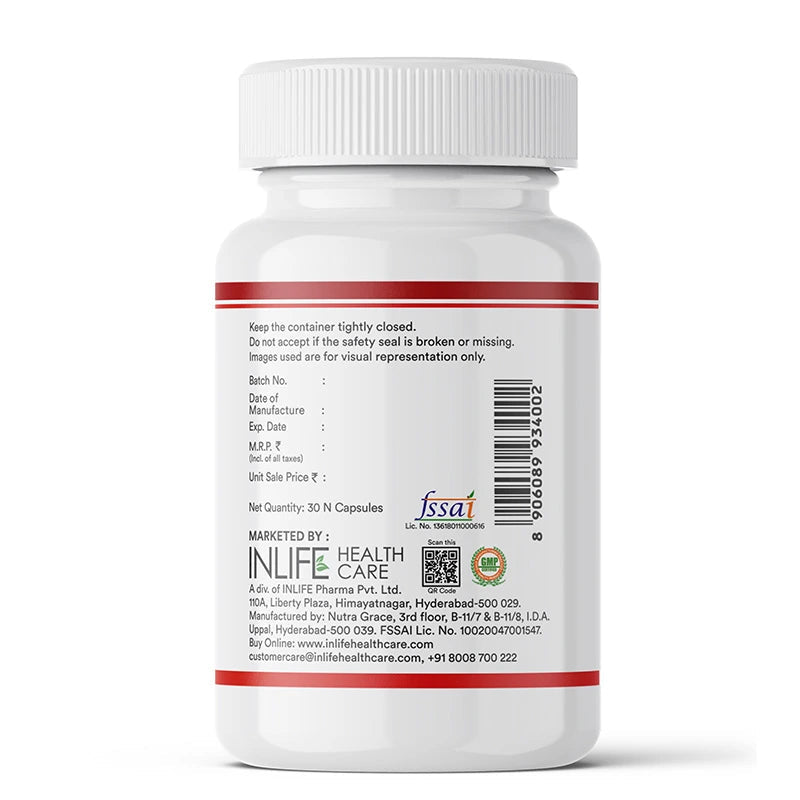 Inlife AstaZine® Astaxanthin 5% with Vitamins A, D3 & E – Ultra-Pure & High-Potency Antioxidant Formula 30 Liquid Filled Veg. Capsules