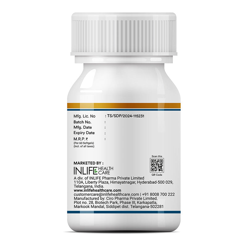 Inlife Vitamin B12, D3 5000 IU & Magnesium Glycinate Combo | Supports Bone & Nerve Health