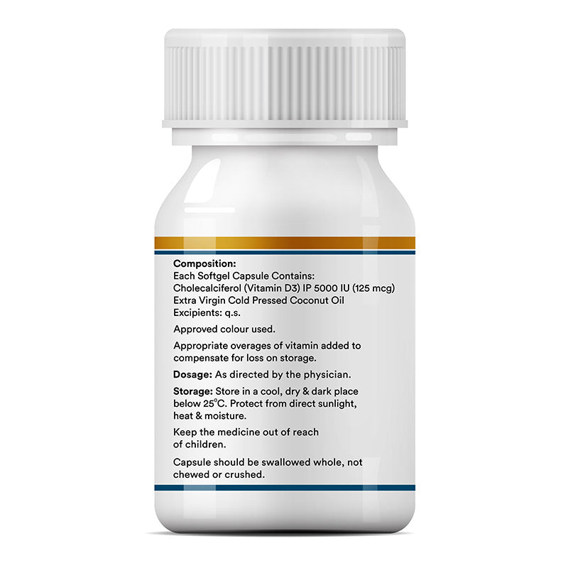 Inlife Vitamin B12, D3 5000 IU & Magnesium Glycinate Combo | Supports Bone & Nerve Health - 23