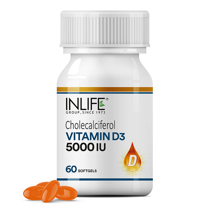 Inlife Vitamin B12, D3 5000 IU & Magnesium Glycinate Combo | Supports Bone & Nerve Health - 28