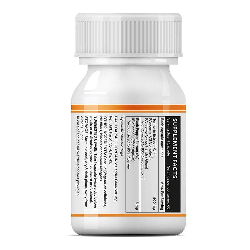 Inlife Curcumin (95% Curcuminoids) with Piperine (Bioperine), 500 mg | Veg. Capsules - 7