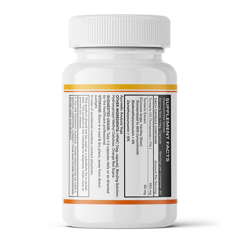 Inlife Turmeric Oil + Curcumin | Liquid Filled HPMC Capsules | 60 Veg. Capsules