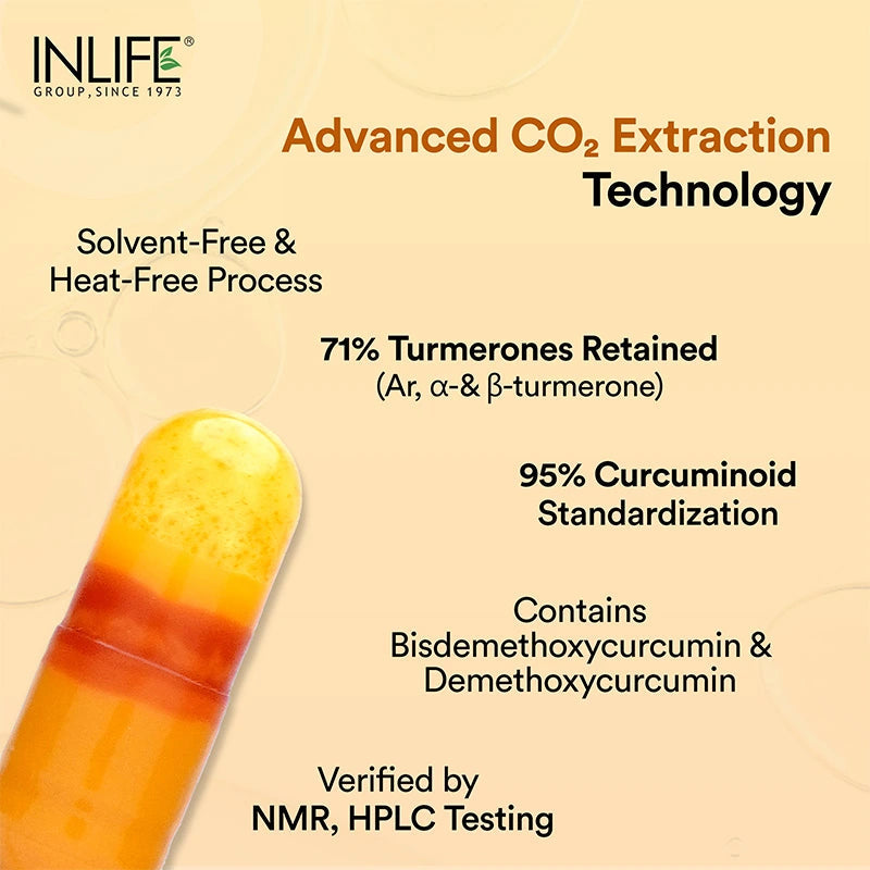 Inlife Turmeric Oil + Curcumin | Liquid Filled HPMC Capsules | Veg. Capsules - 9