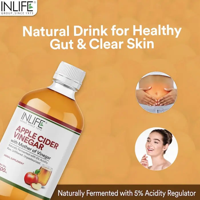 Inlife Apple Cider Vinegar with Mother Vinegar Supplement | 500ml - 3