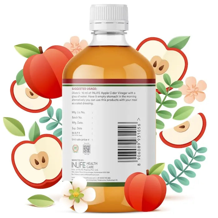 Inlife Apple Cider Vinegar with Mother Vinegar Supplement | 500ml - 4