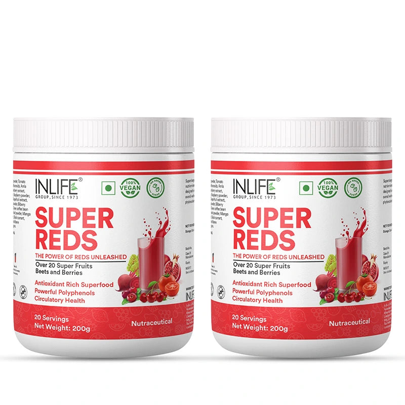 Super Reds Powder | Antioxidant-Rich 20 Superfoods, Fruits, Beets & Berries | 200g