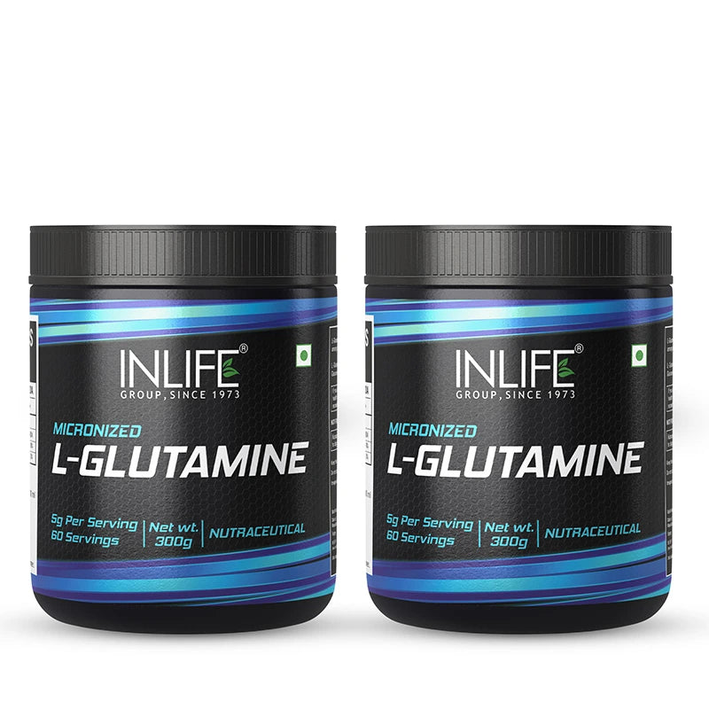 Inlife Micronized L-Glutamine Powder Supplement | 300 grams - 9