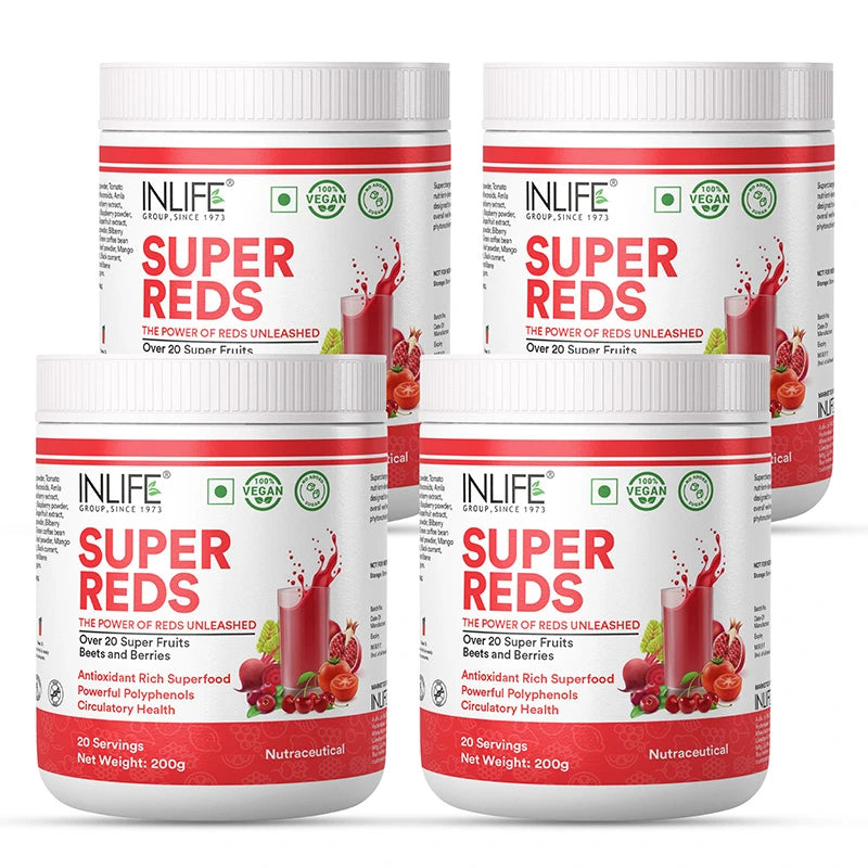 Super Reds Powder | Antioxidant-Rich 20 Superfoods, Fruits, Beets & Berries | 200g