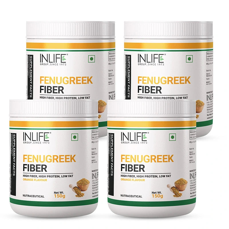 Inlife Fenugreek Fiber Powder | 150g | Orange Flavour - 8