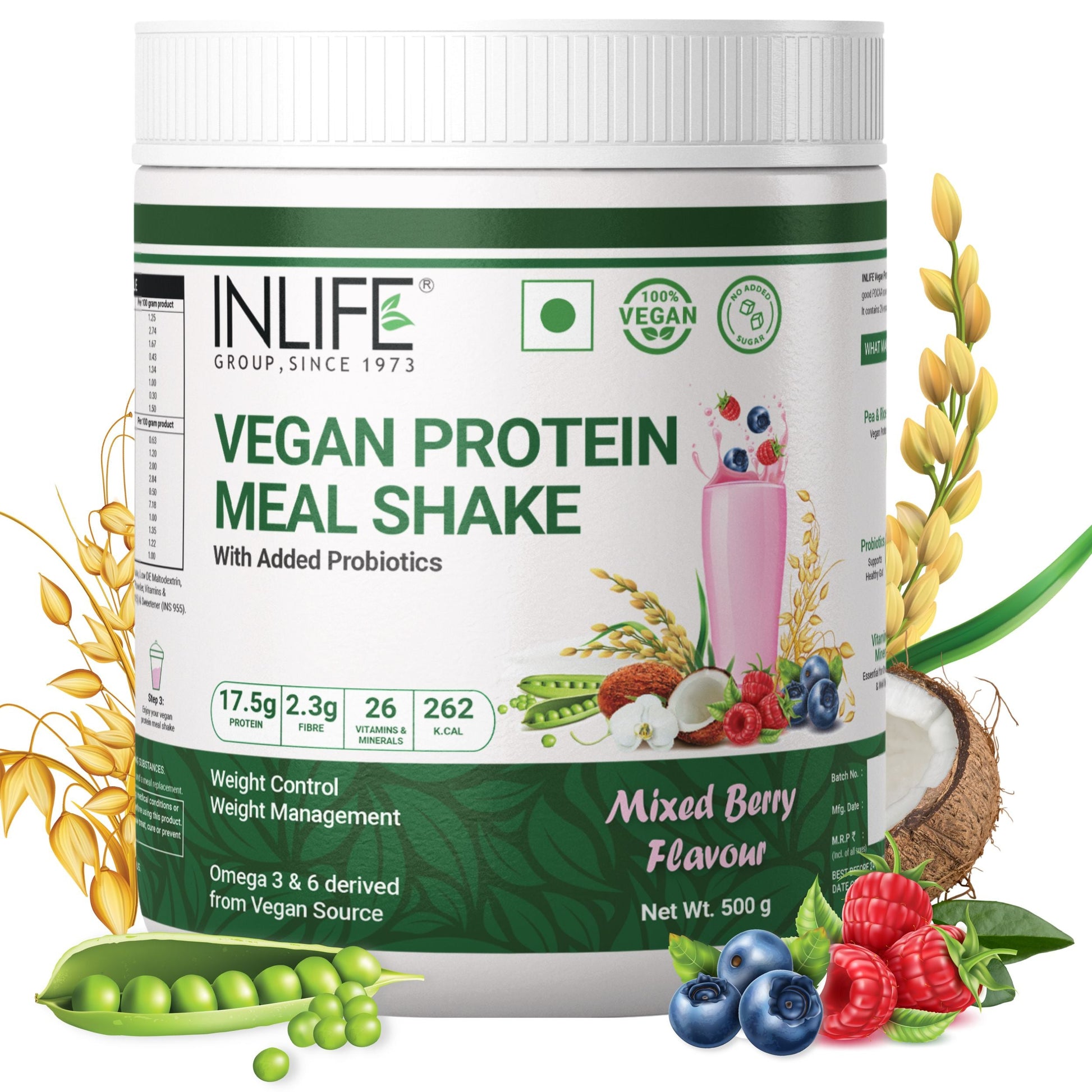 Inlife Plant Based Meal Replacement Shake with Added Probiotics | 500g