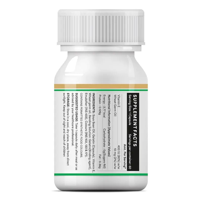 Inlife Vitamin E Wheat Germ Oil Capsules - 8