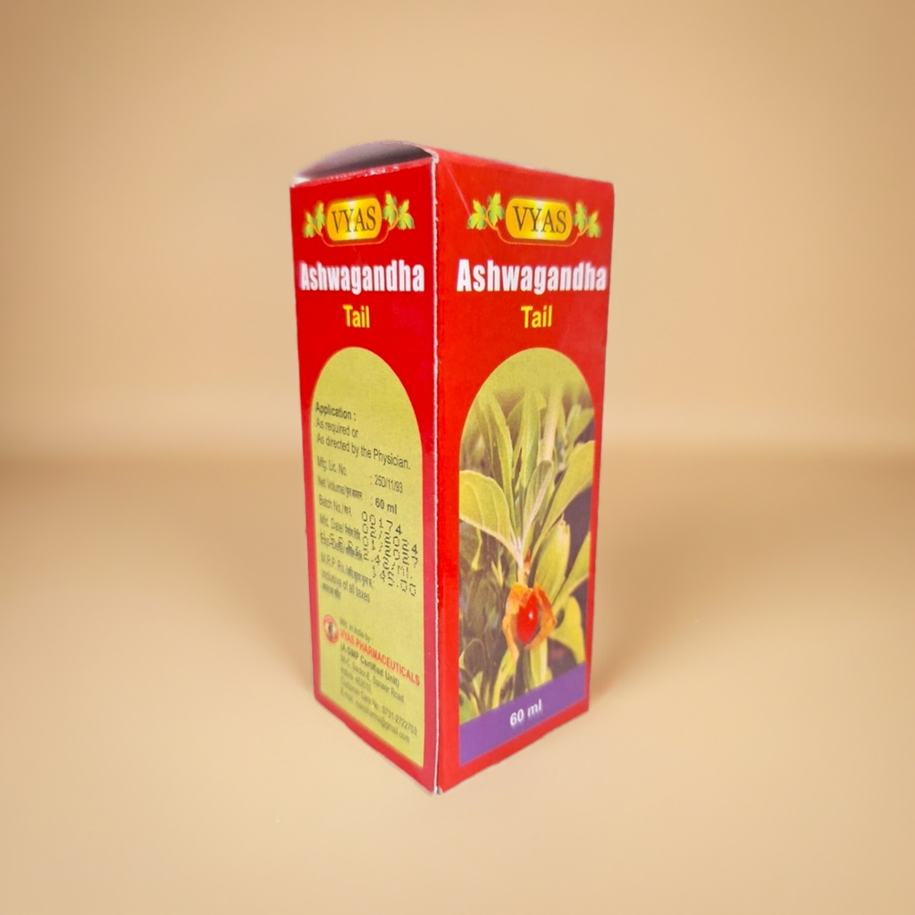 Vyas Ashwagandha Tail 60ml – Traditional Ayurvedic Body Oil with Ashwagandha