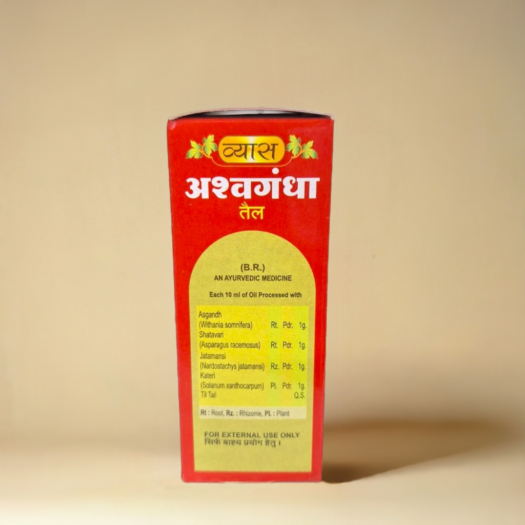 Vyas Ashwagandha Tail 60ml – Traditional Ayurvedic Body Oil with Ashwagandha