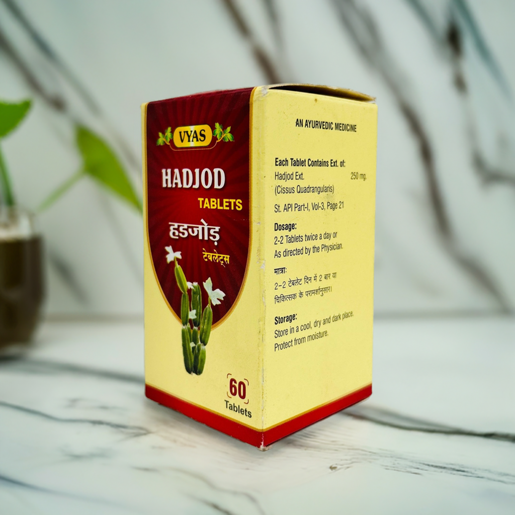 Vyas Hadjod 60 Tablets (Pack Of 2) – Herbal Supplement with Plant-Based Ingredients