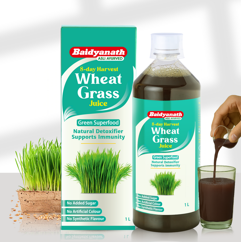 Baidyanath Wheatgrass Juice Natural Immunity Booster for Daily Energy and Overall Wellness 1 Ltr