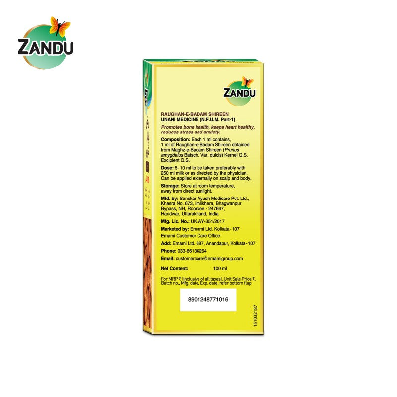 Zandu Raughan E Badam Shireen Sweet Almond Oil