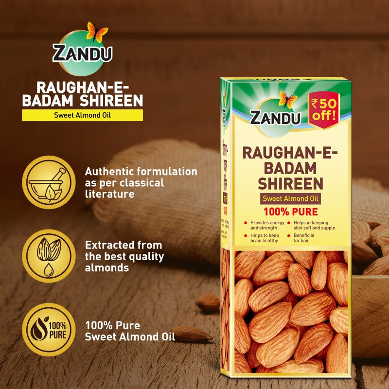 Zandu Raughan E Badam Shireen Sweet Almond Oil
