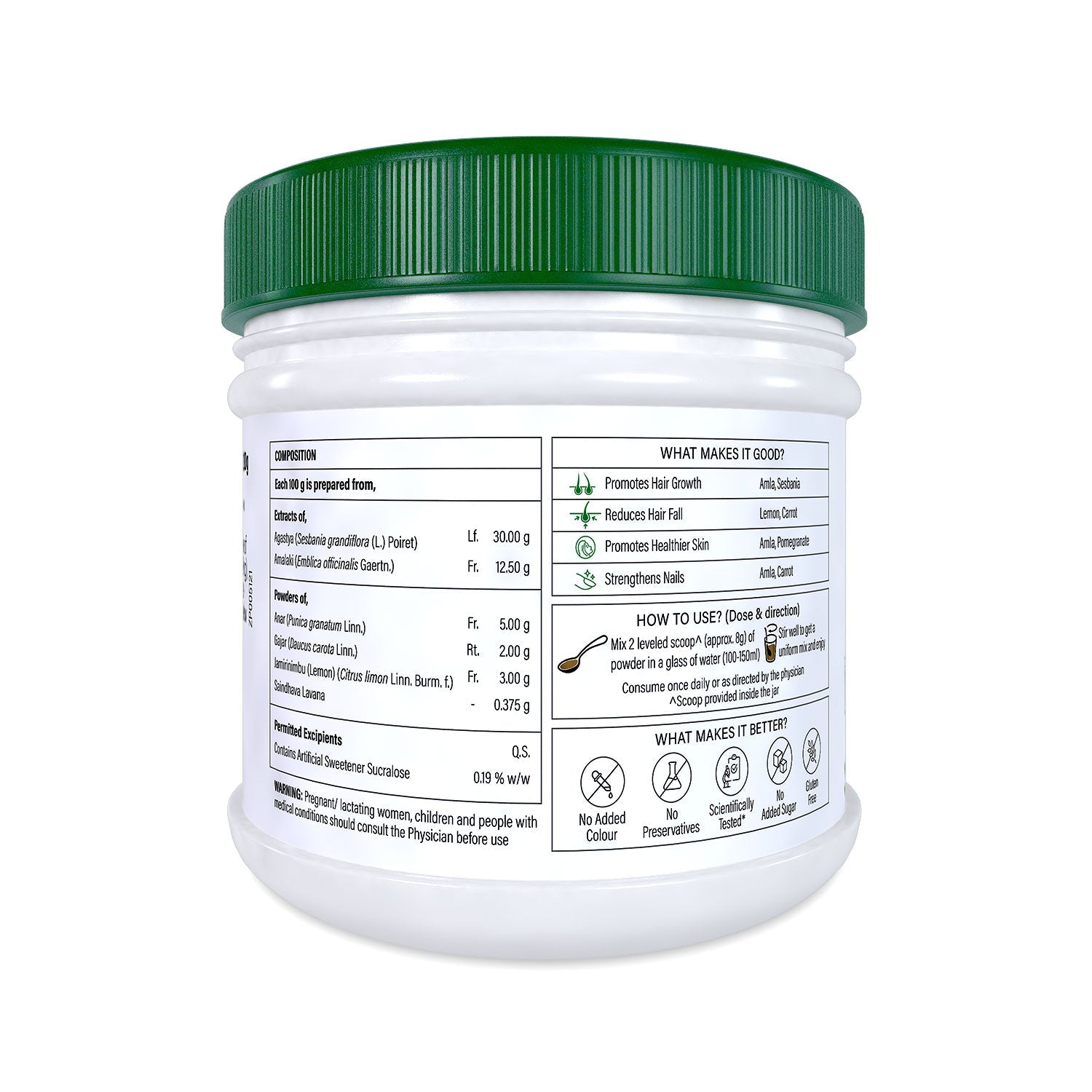 Zandu Plant Based Biotin Plus Powder (200g)