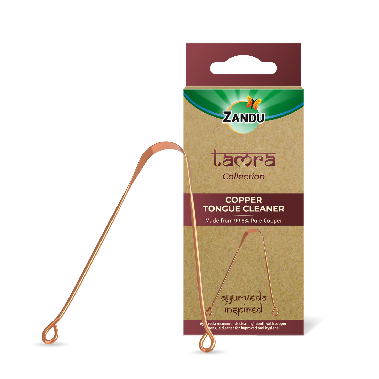 Zandu Copper Tongue Cleaner