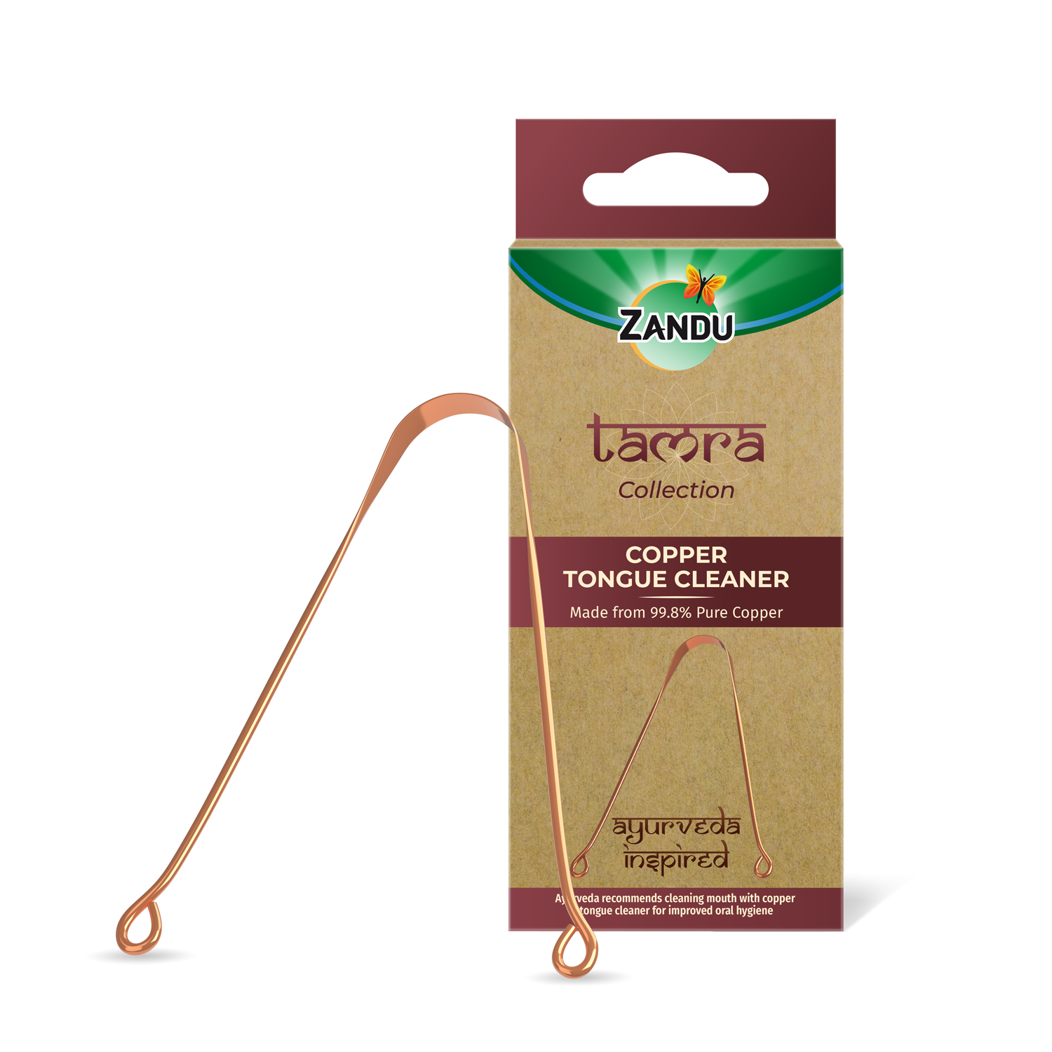 Zandu Copper Tongue Cleaner