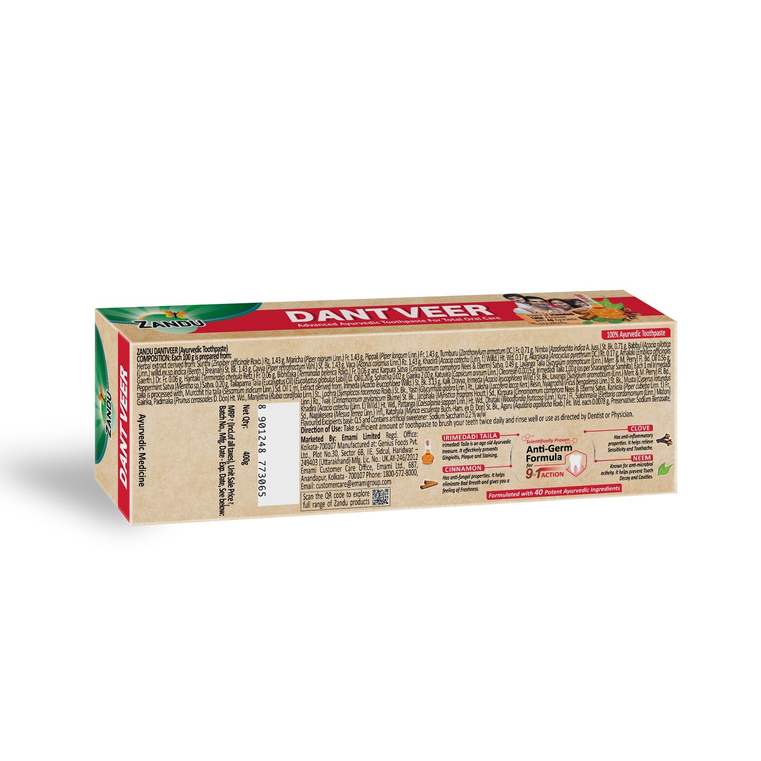 Zandu Dantveer Ayurvedic Toothpaste