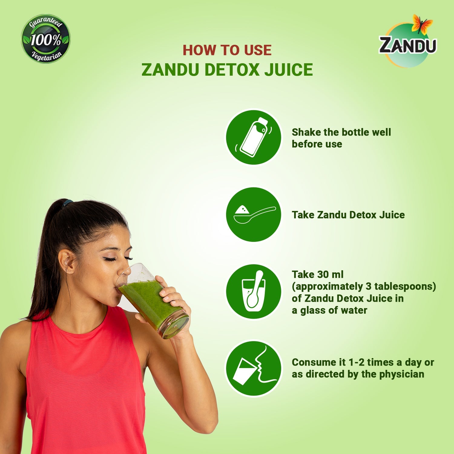 Zandu Full Body Detox Juice (Wheatgrass & Amla)