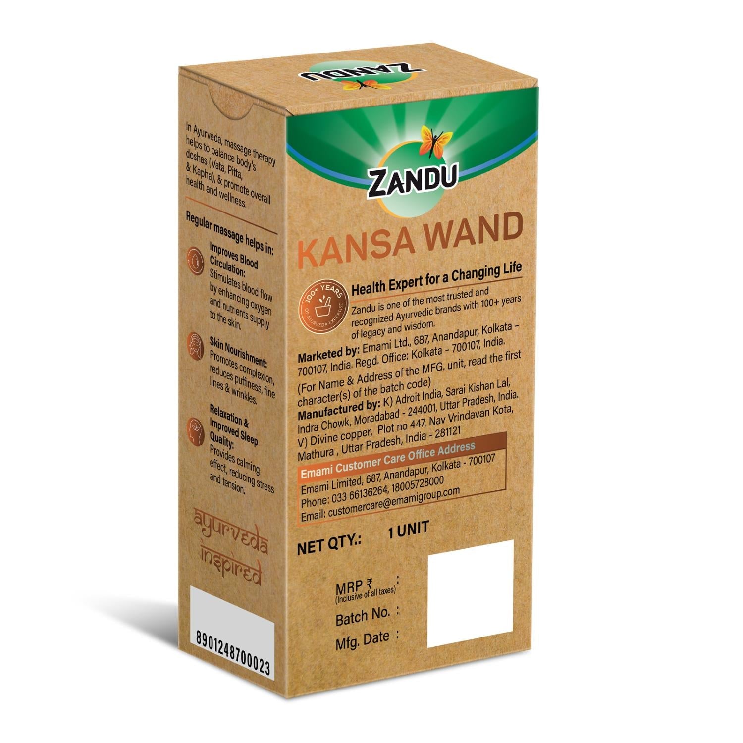 Zandu Kansa Wand Ayurvedic Massager