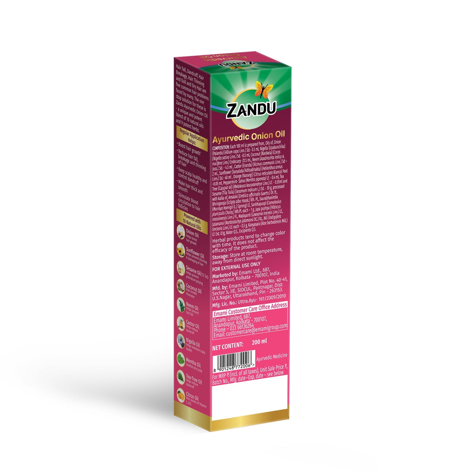 Zandu Ayurvedic Onion Hair Oil 200 ml