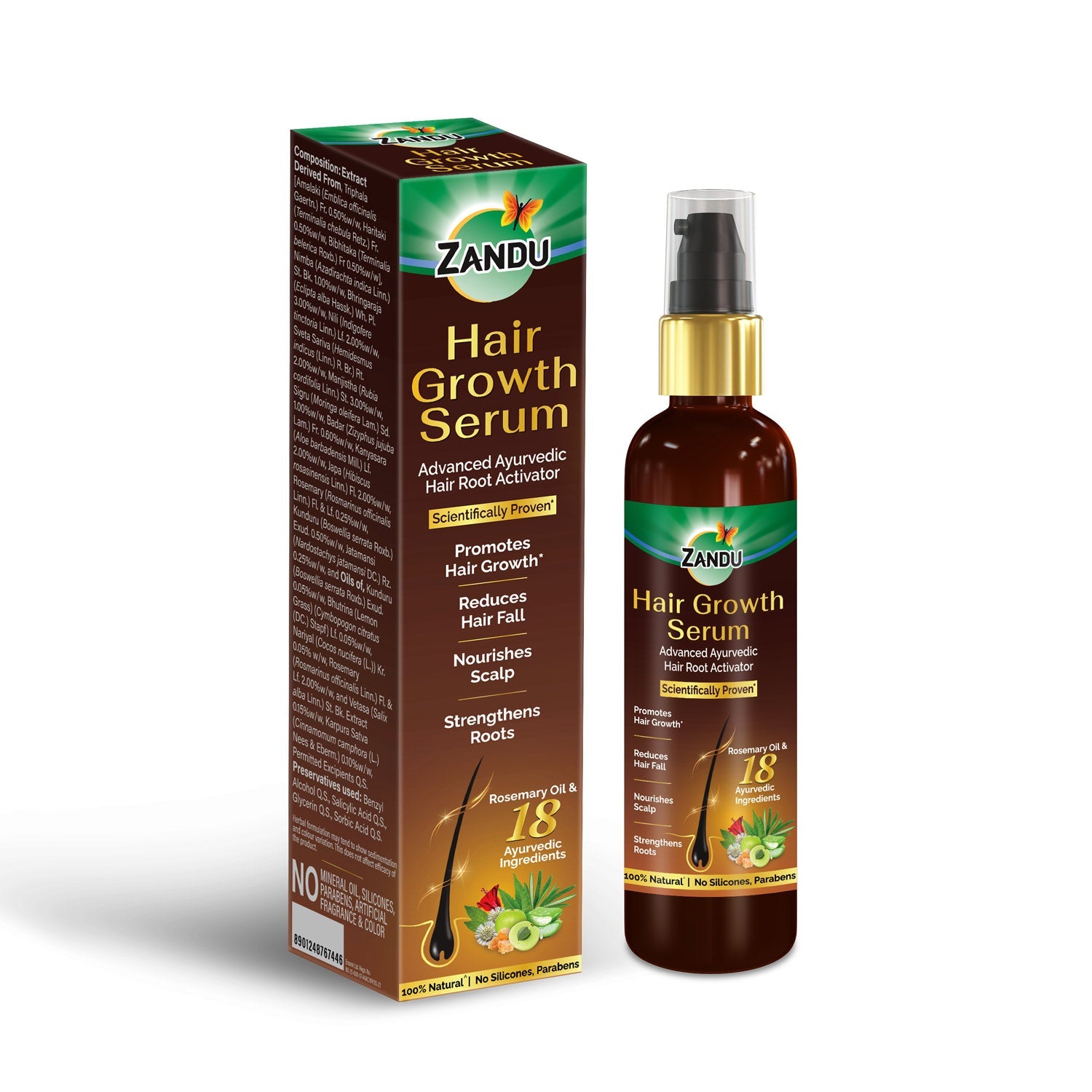 Zandu Ultimate Hair Growth Combo (Serum, Mask & Capsules)