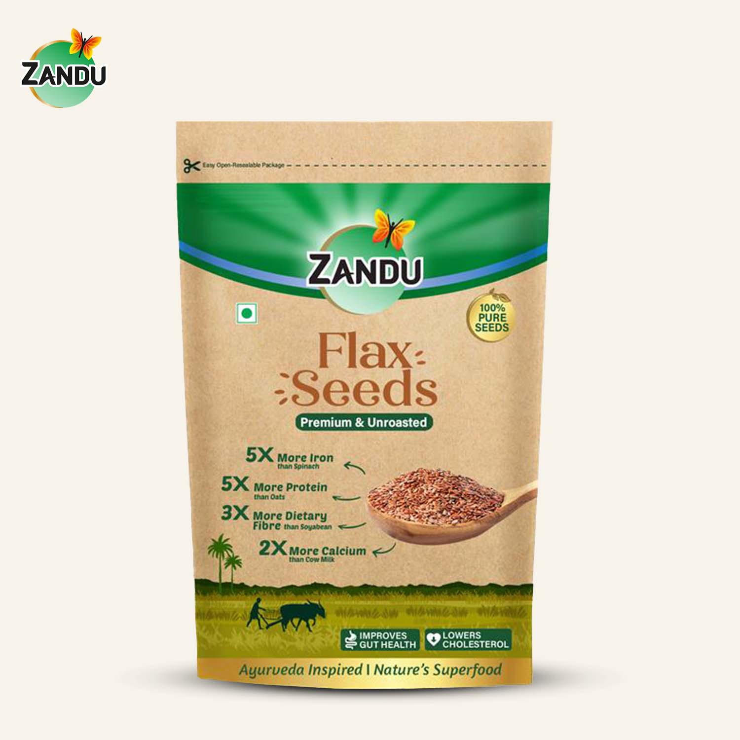 Zandu Flax Seeds 200g (Pack Of 2)