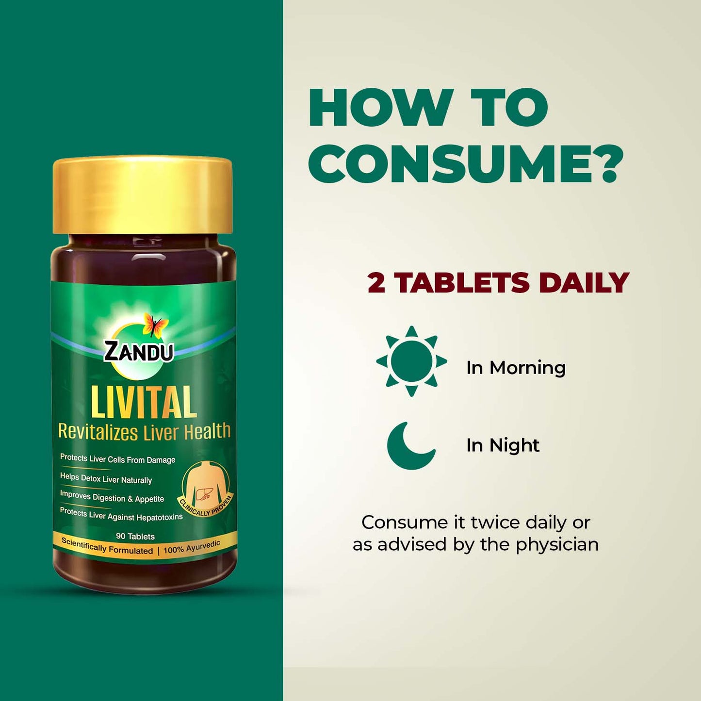 Zandu Livital Liver Detox Support Tablets