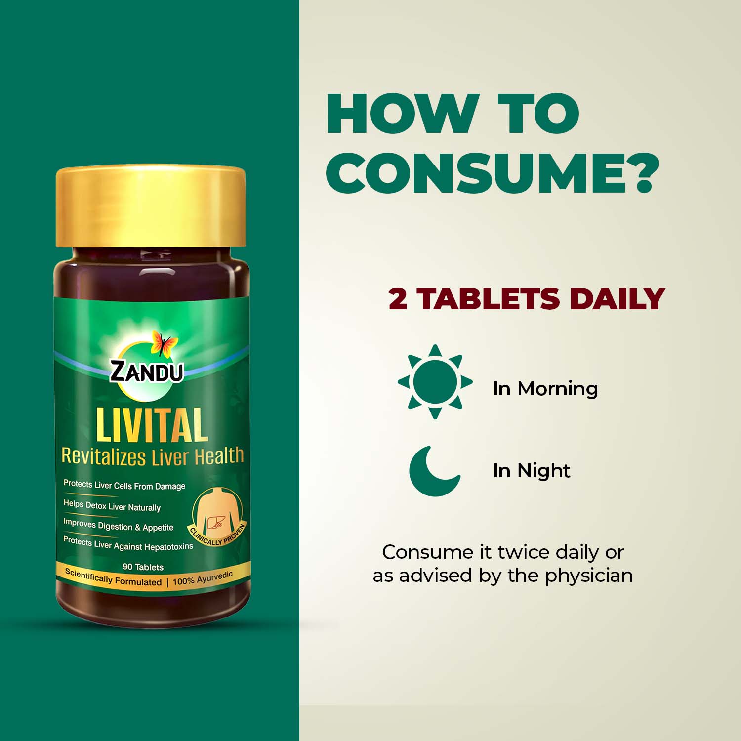 Zandu Livital Liver Detox Support Tablets