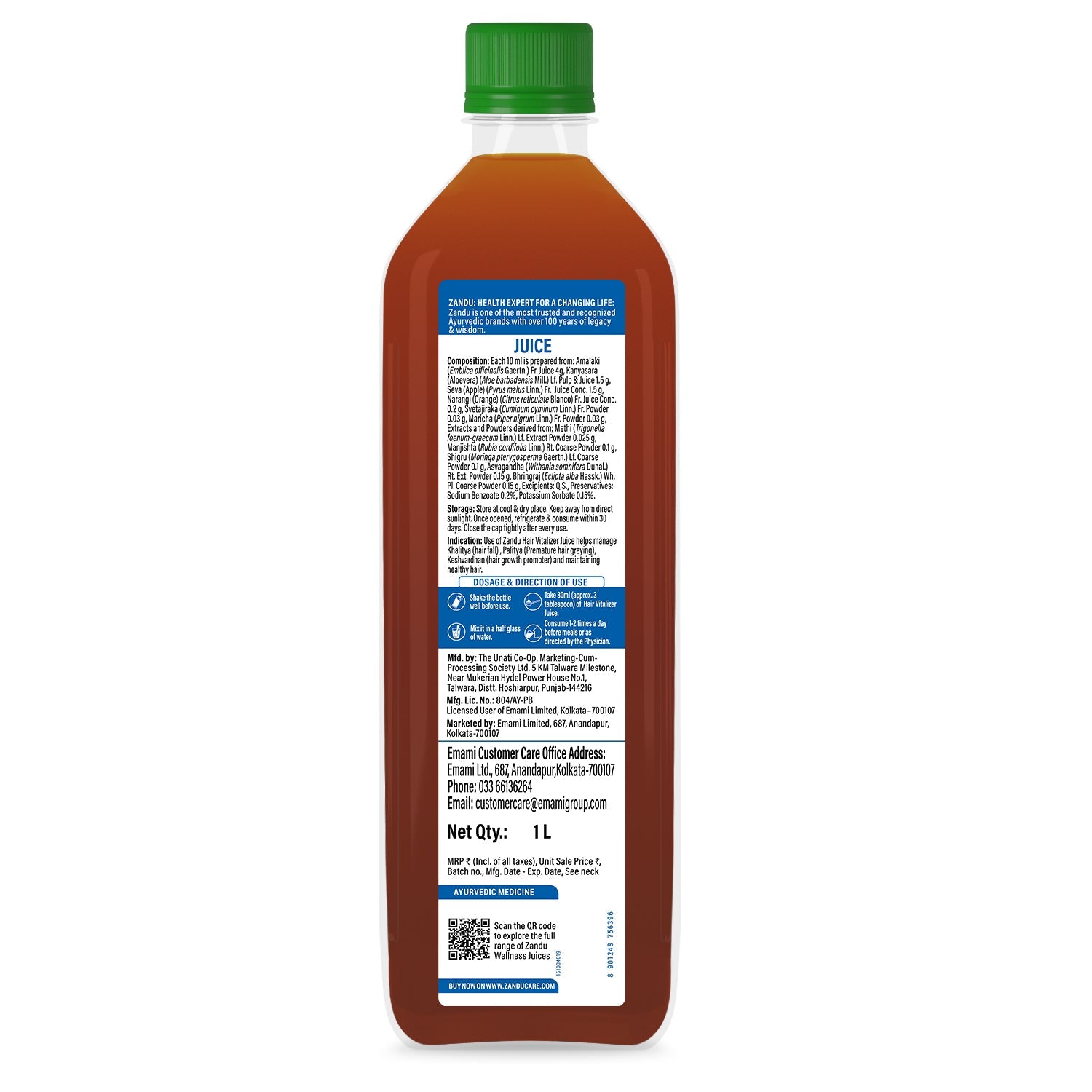 Zandu Hair Vitalizer Juice (1L)